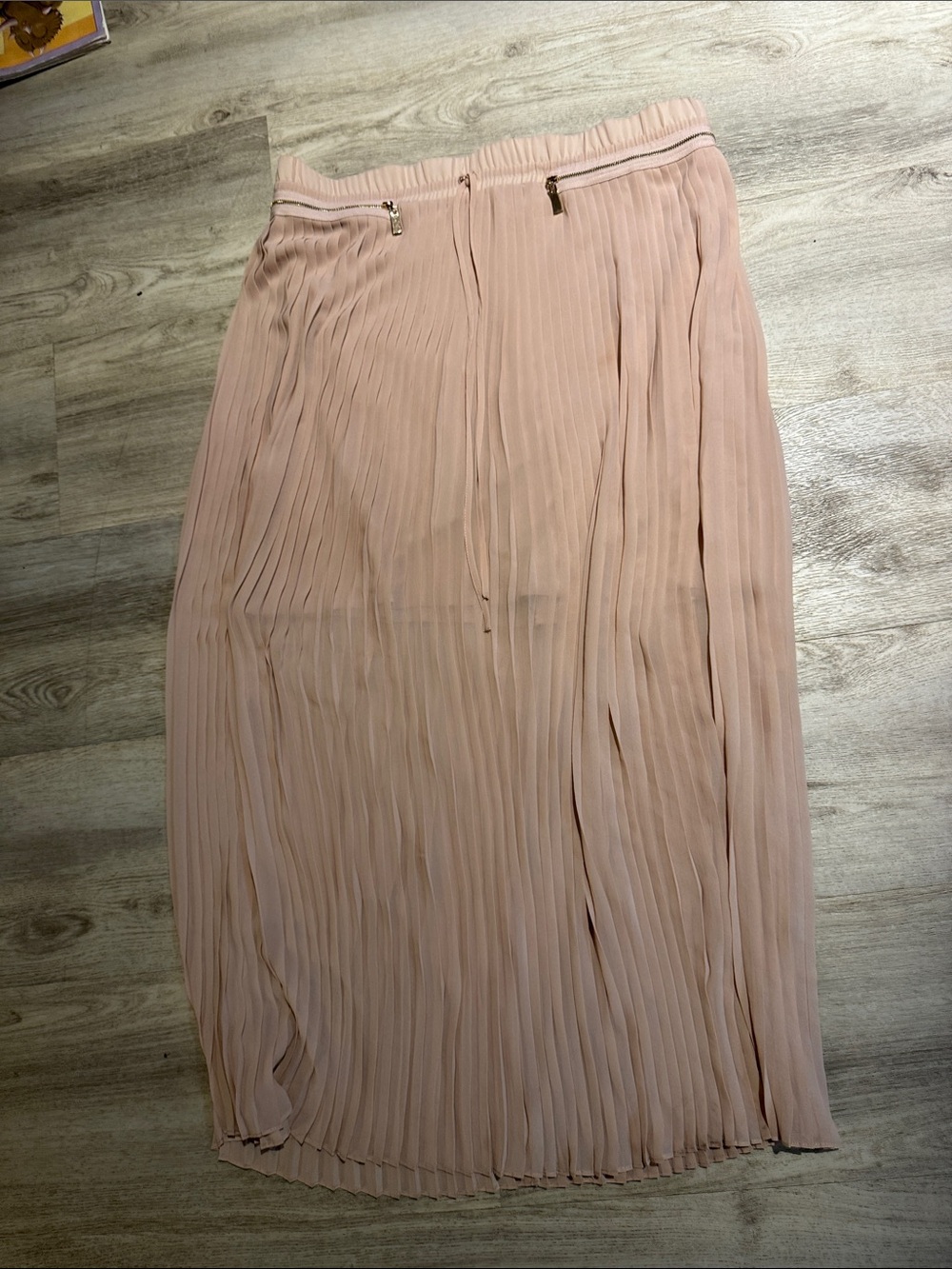 Vince Camuto Dusty Blush Pleated Maxi Skirt